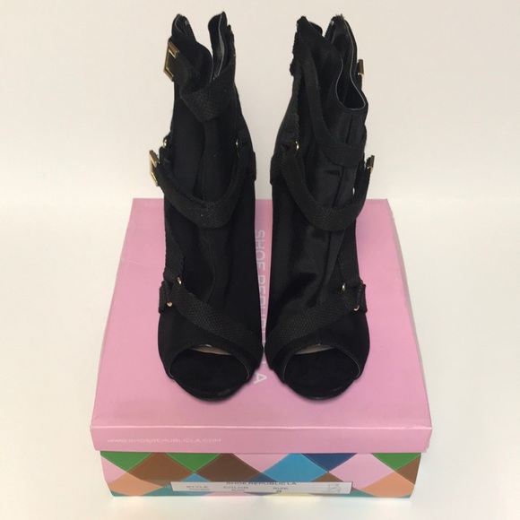 Shoe Republic LA Postman Black Booties Size 8 - Picture 2 of 7